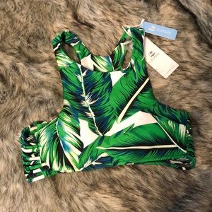 NWT Cupshe Tropical Leaves top